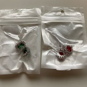 Green and Red earring sets ❤️